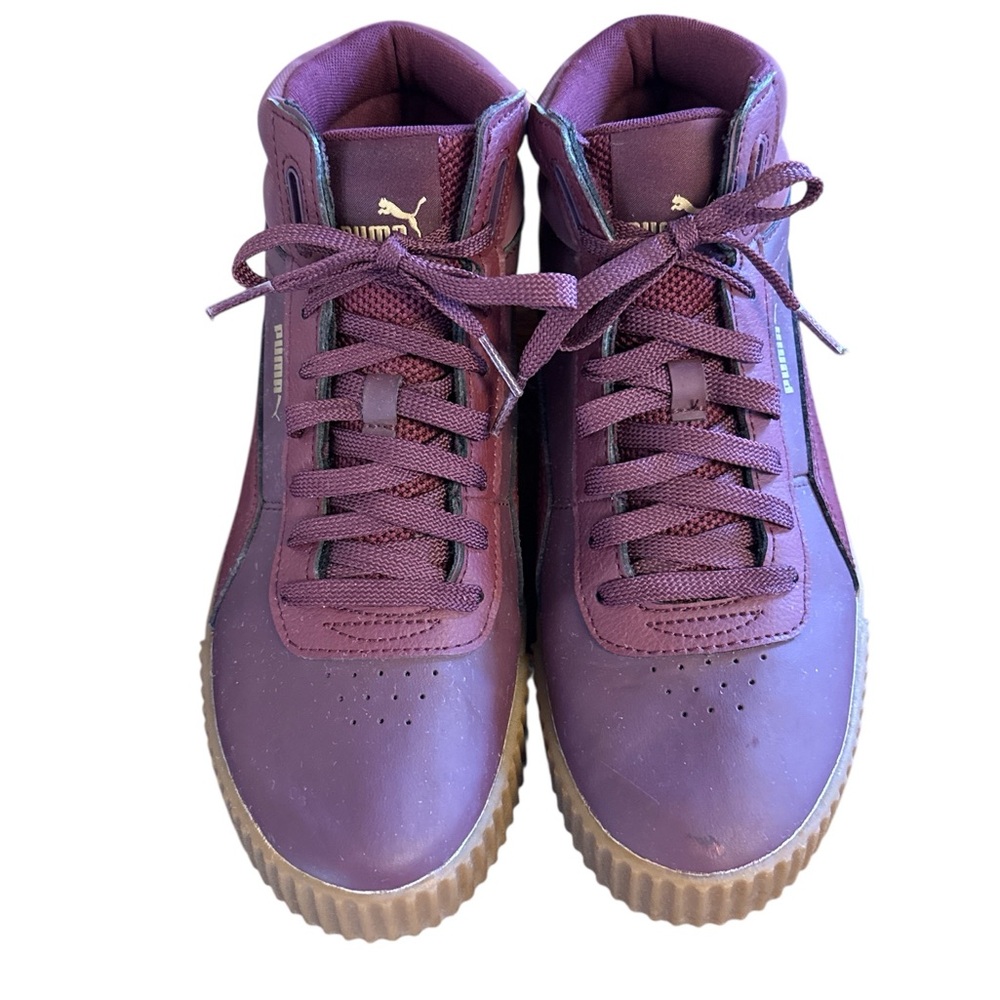 Puma Maroon High-Top Sneakers